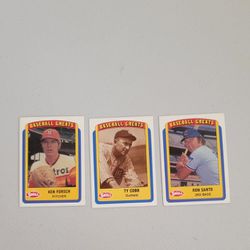 3 old 1980s - 1990s gum baseball cards