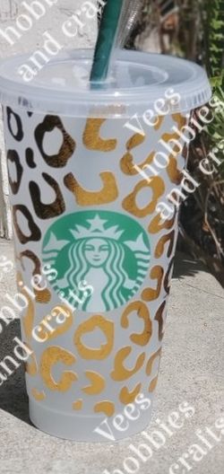 Cheetah Print Custom Starbucks Cups