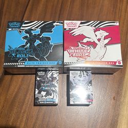 Black Bolt and White Flare Sealed Pokemon cards