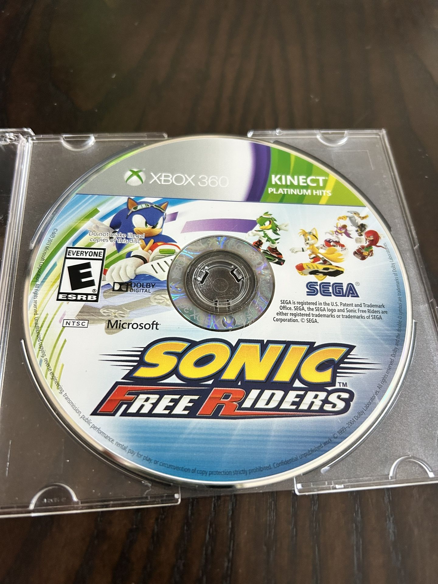 Sonic Free Riders Kinect Platinum Hits Xbox 360 Video Game