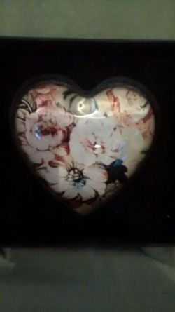 Beautiful Heart Shaped Floral paperweight