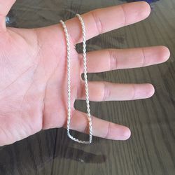 Silver rope chain .925