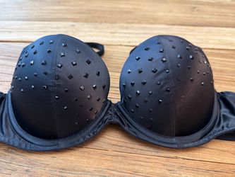 Aerie black crystal studs push-up bra 34B