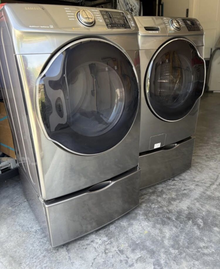 Samsung Front Load Washer and Gas Dryer.