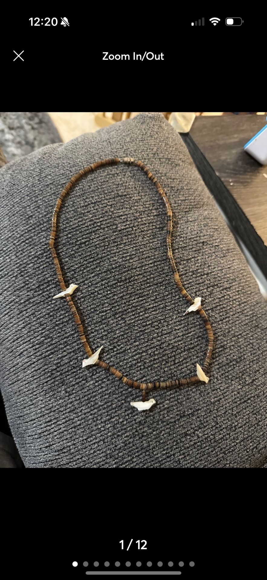 Heshi Shell Mother Of Pearl Bird Fetish Necklace