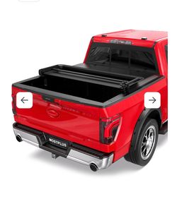 MOSTPLUS 5.5FT Tri 3-Fold Soft Fold Truck Bed Tonneau Cover Compatible for 2009-2014 Ford F150 F-150 Styleside