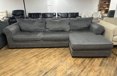 Delivery available gray sectional