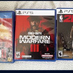 RDR2 PS4, Call Of Duty MW 3 and NBA 2K25 PS5