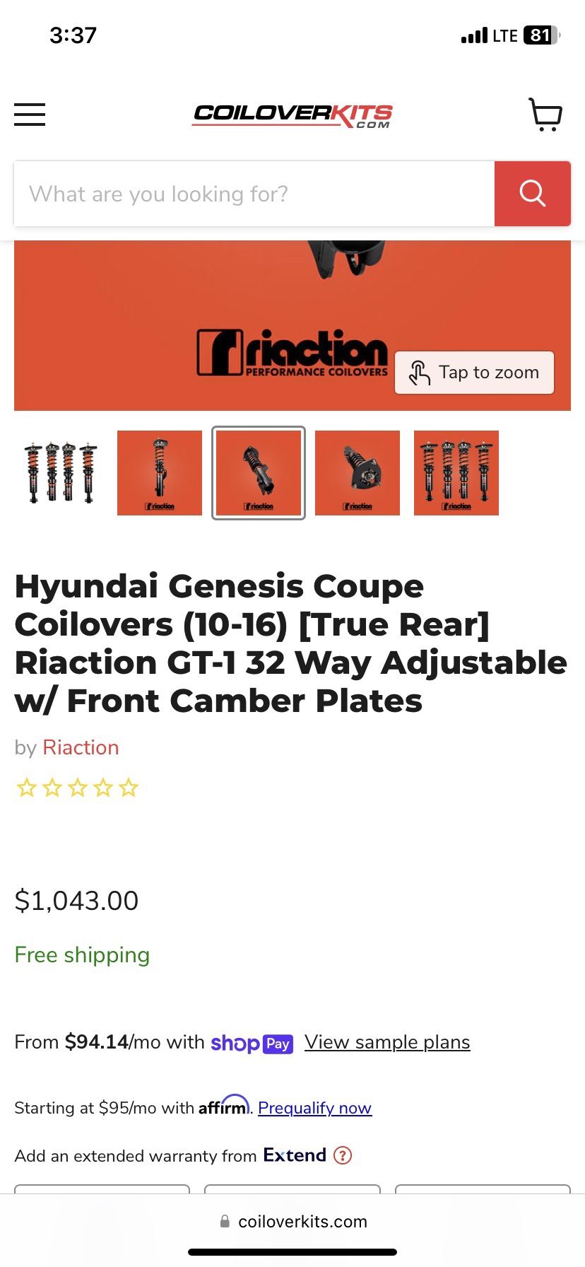 Coilovers Hyundai Genius Coup