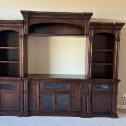 Large Entertainment Center Hutch