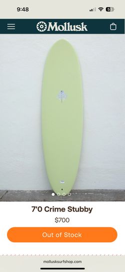 7’0” crime stubby surfboard