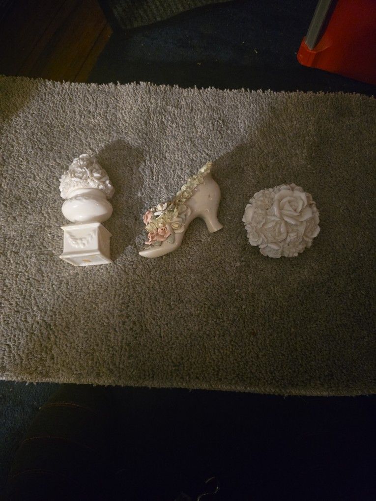 Antique porcelain trio