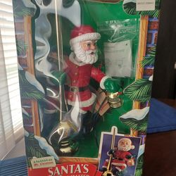 Vintage Mr. Christmas Santa lighted animated tree topper