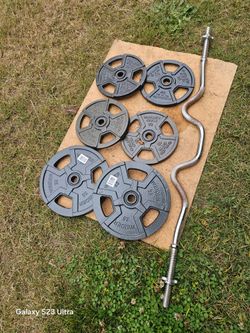 Weights And Curl Bar
