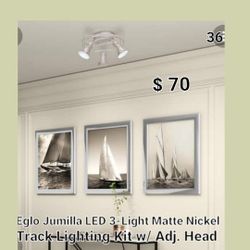 Brand New Eglo Jumila Led 3 Light Matte Nickel Finish