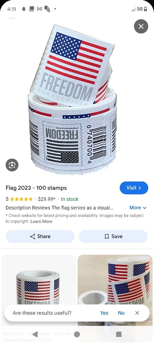 USPS Freedom Roll 100 Stsmps
