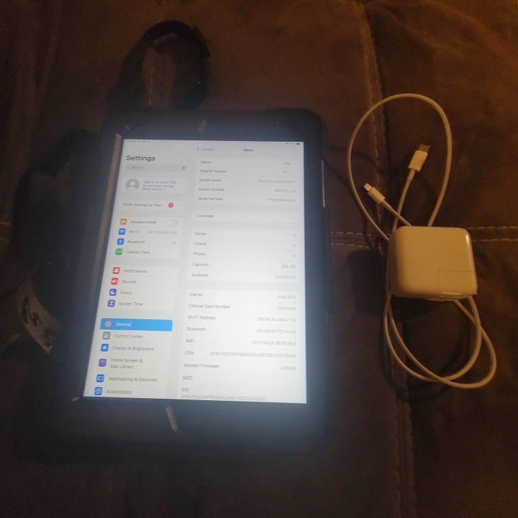 9th Generation Ipad 256gb Cellular+WiFi