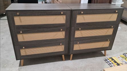 2 New Night Stands with 3 Drawers each