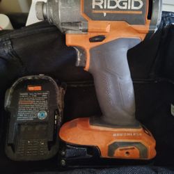Ridgid Drill And Extra Battery 