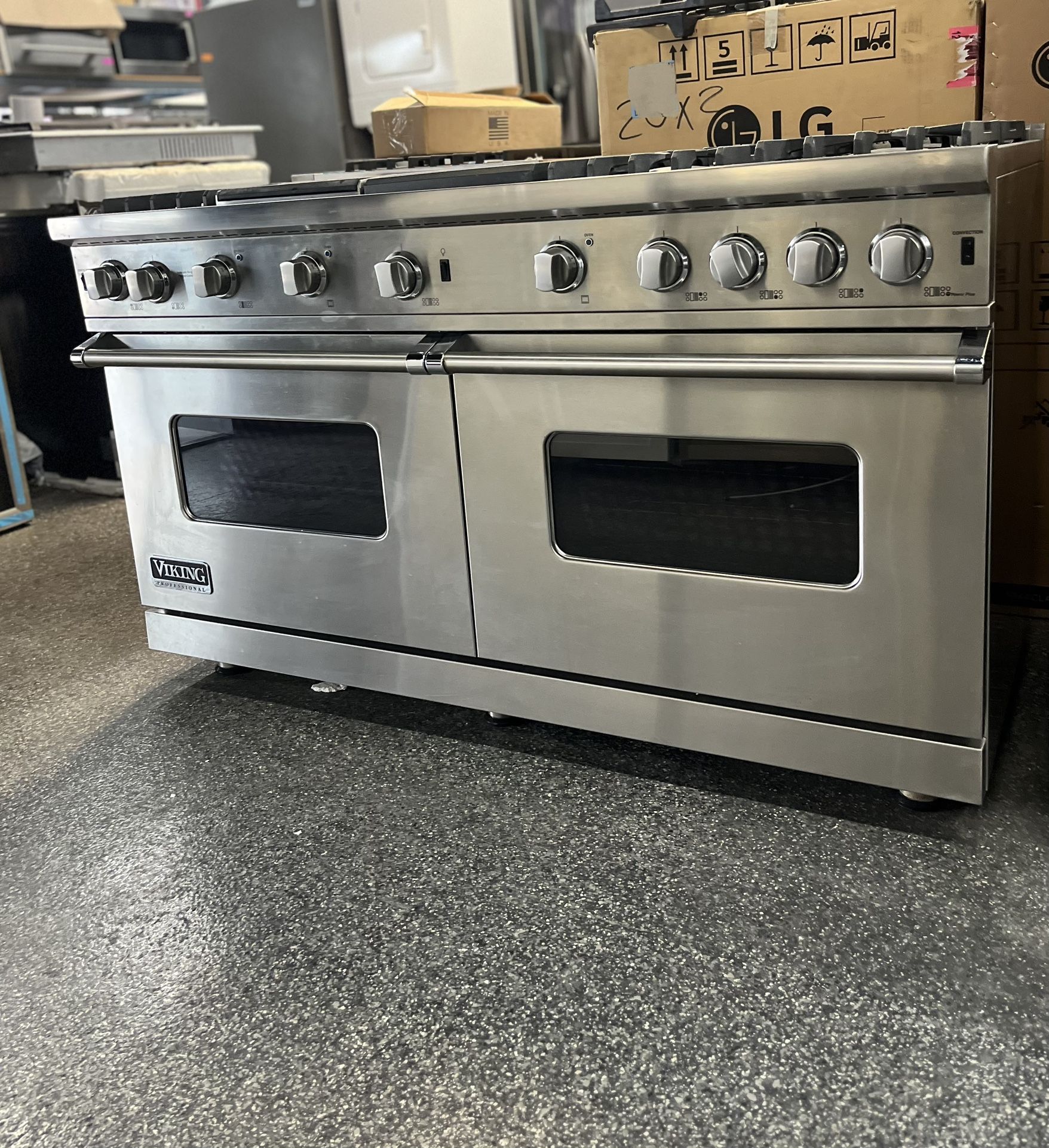 Viking Professional Stainless Steel 60” Double Oven All Gas Range