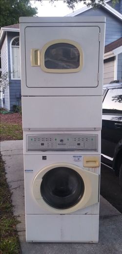 Older Model Stacked Washer And Dryer Unit