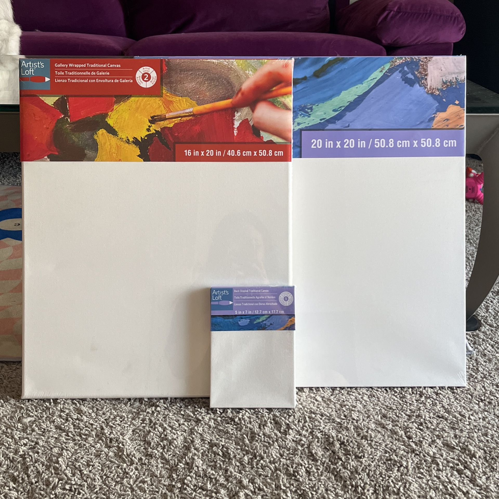Brand New Unopened Canvases