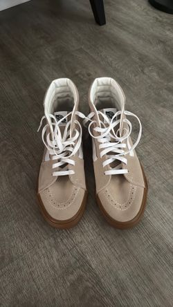 Tan high top Vans