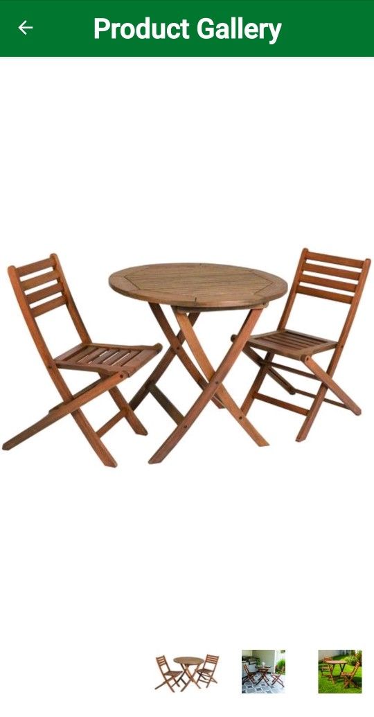 Round Bistro Style Table & 2 Chairs