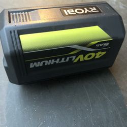 Ryobi 40 V. 6 ah High Capacity Battery 
