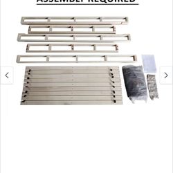 Solid Wood 8-Inch Box Spring Foundation with Wood Slats  