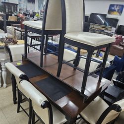 Nice Counter Height Dining Table Set With 8 Chairs 