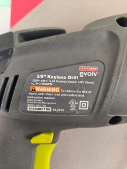 Craftsman Evolv (contact info removed)7 3 8-Inch Keyless Drill