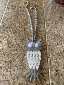 Vintage Metal Owl Necklace