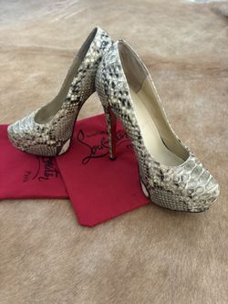Christian Louboutin Platform Heels – Genuine Python Skin