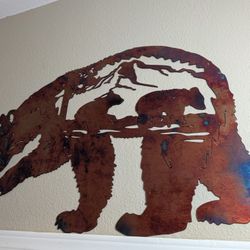 Bear Metal Cutout Plasma Cut