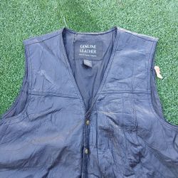 Men's Genuine Leather Vest 