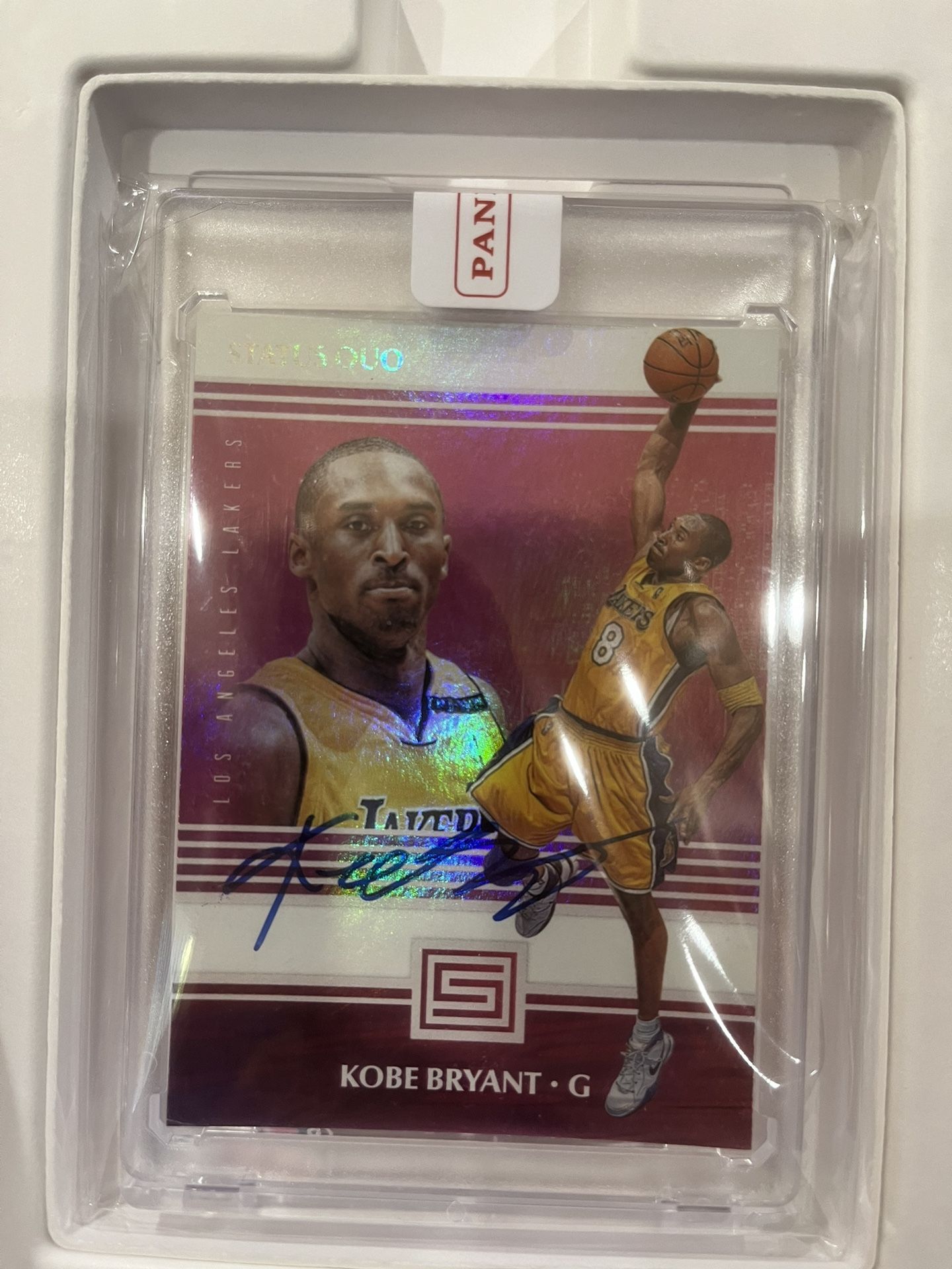 Kobe Bryant On Card Autographed Panini Card