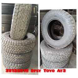 35 1250 18 35/1250/18 Used Tire Like New Toyo At3 8ply Installed and balanced $1595 Finance Financiamos ‼️