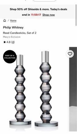 Philip Whitney Candle holders set of 2