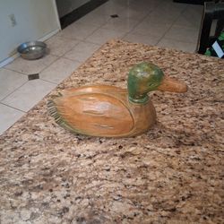 Vintage Hand Carved Duck
