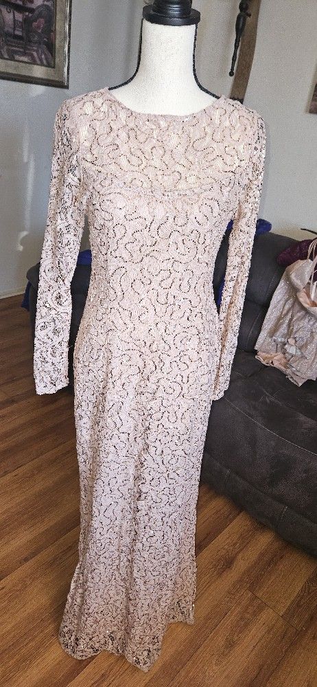 Marina Size 12 Blush Sequence Dress