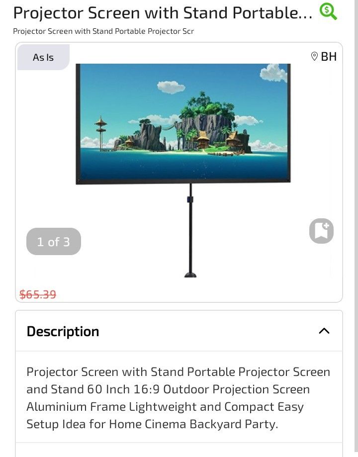 Projector Screen With Stand