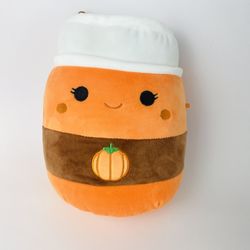 Squishmallow Paislynn the Pumpkin Spice Latte 8” Harvest Squad EUC Plush