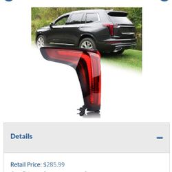 Lot # VF9097: KAMDKI LH Tail Light Fit for 2020 2021 2022 2023 Cadillac XT6 Luxury Premium Luxury LED Rear Lamp With Bulbs Left Driver Side Rear Light