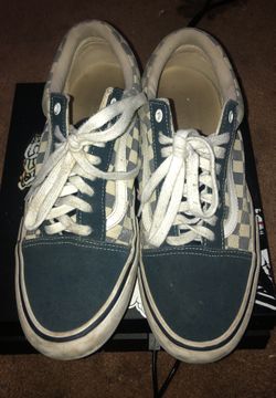 Blue checkered vans (WORN)