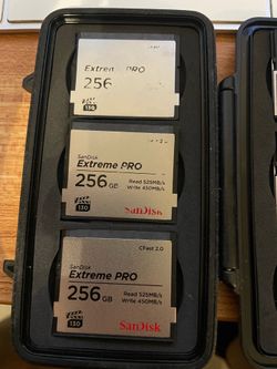 SANDISK 256GB Extreme PRO CFast 2.0 Memory Card x3