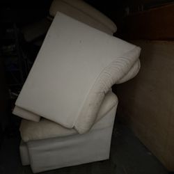 Suede Couch and loveseat (With stains)