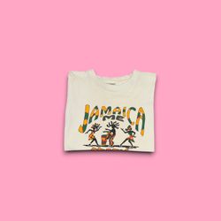 Vintage Jamaica me crazy single stitch t-shirt white mens medium 