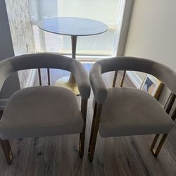 NEW Beige & Gold Chairs - River Oak area