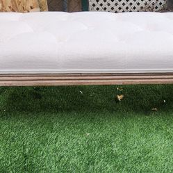 French Country Style Tufted Bench - Entryway / End of Bed